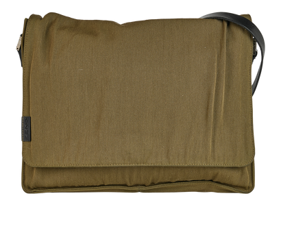 Flap Shoulder Bag, £350, Handbags, Khaki, Fabric, Front view